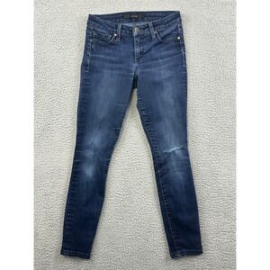 Joes Jeans Womens Size 25 The Skinny Dark Wash Distressed 26x27